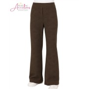 Enjoy Broek bloem jaquard 416137 - Donker bruin