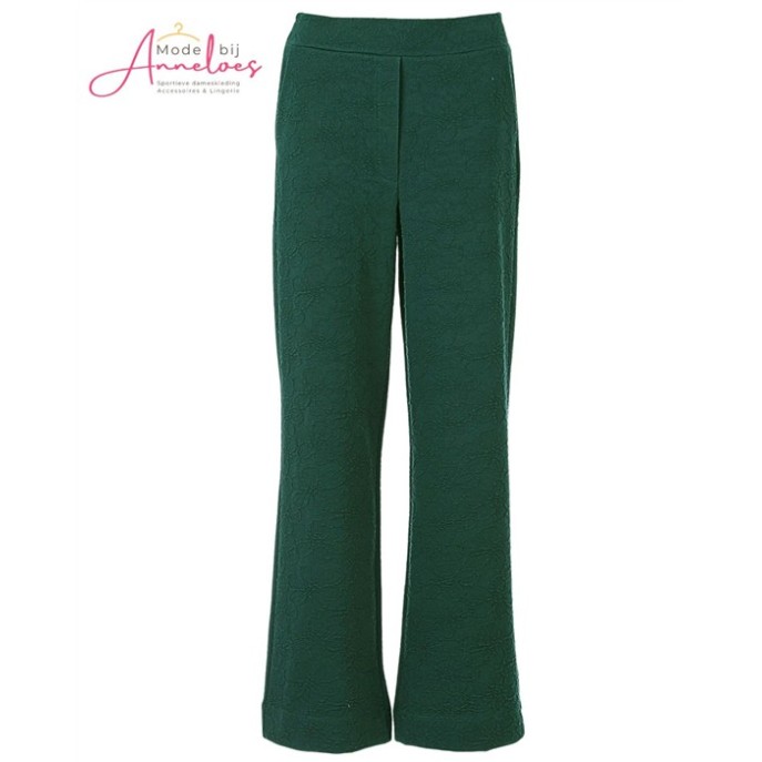 Enjoy Broek bloem jaquard 416137 - Bottle Groen Enjoy Broek bloem jaquard 416137 - Bottle Groen