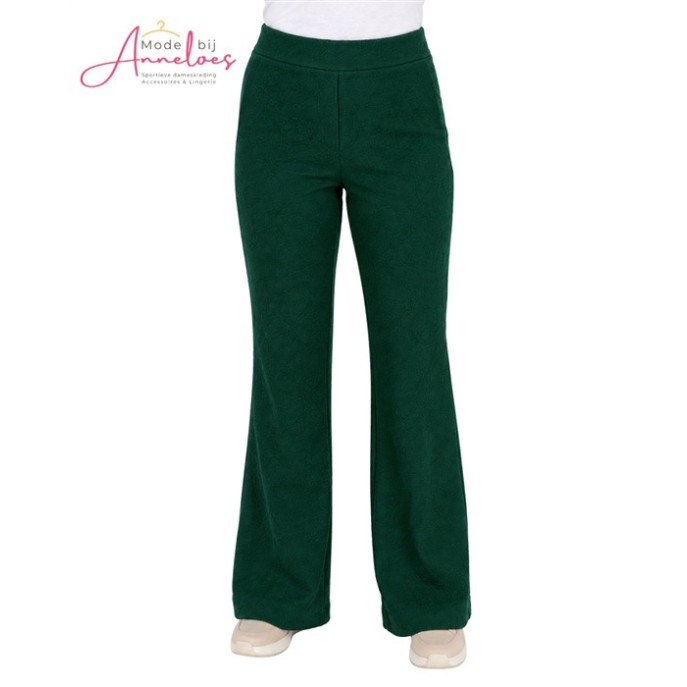 Enjoy Broek bloem jaquard 416137 - Bottle Groen Enjoy Broek bloem jaquard 416137 - Bottle Groen