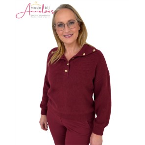 Enjoy Pullover schipperskraag harig 890684 Port