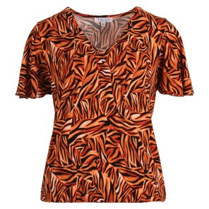 S T-shirt vlindermouw - Terra zwart