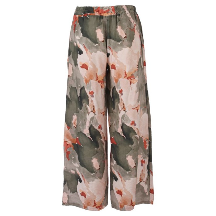Z Enjoy Broek print wijde pijp army print