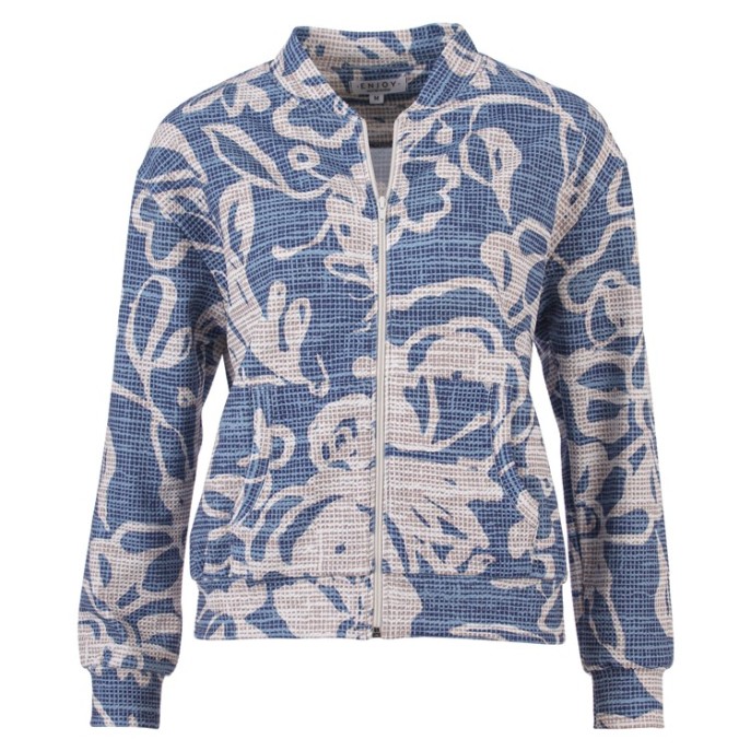 Z Enjoy Bomber jasje bloem - Jeans print