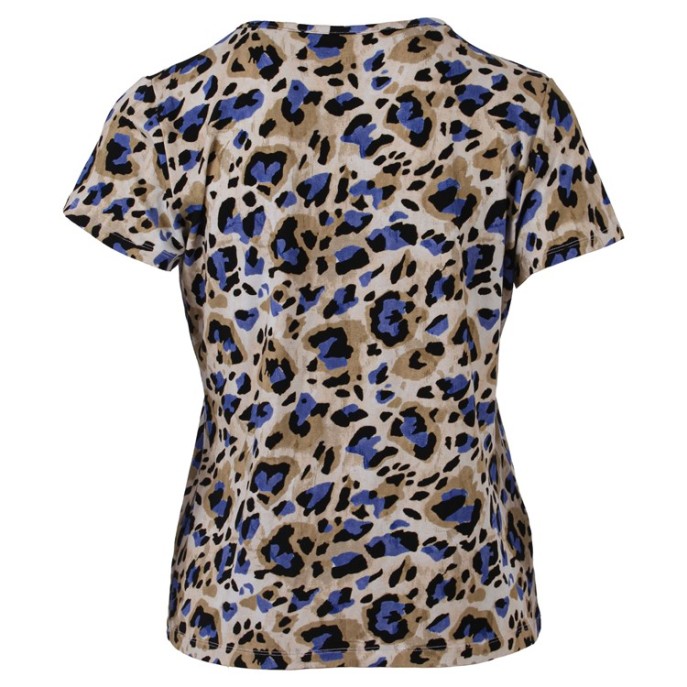 Enjoy shirt panterprint Blauw zand