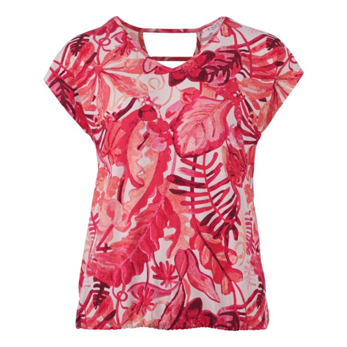 S Enjoy Blouson kapmouw Rood print
