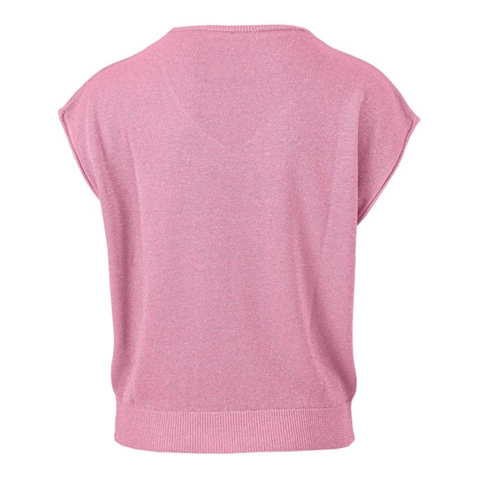 S Enjoy Pullover lurex vhals Pink