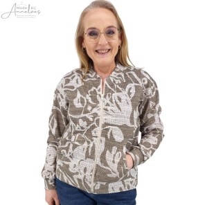 Enjoy Bomber jasje bloem - Army print