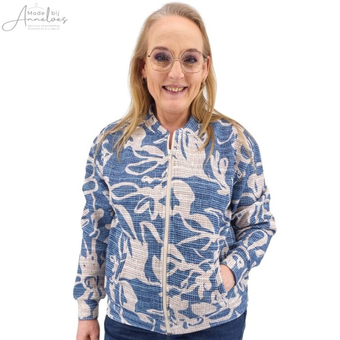 Z Enjoy Bomber jasje bloem - Jeans print