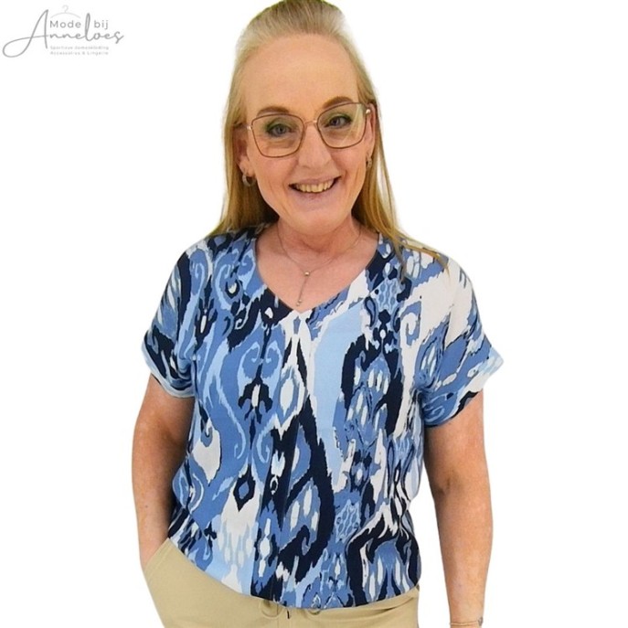 Z Enjoy Blouson blouse vhals Jeans print