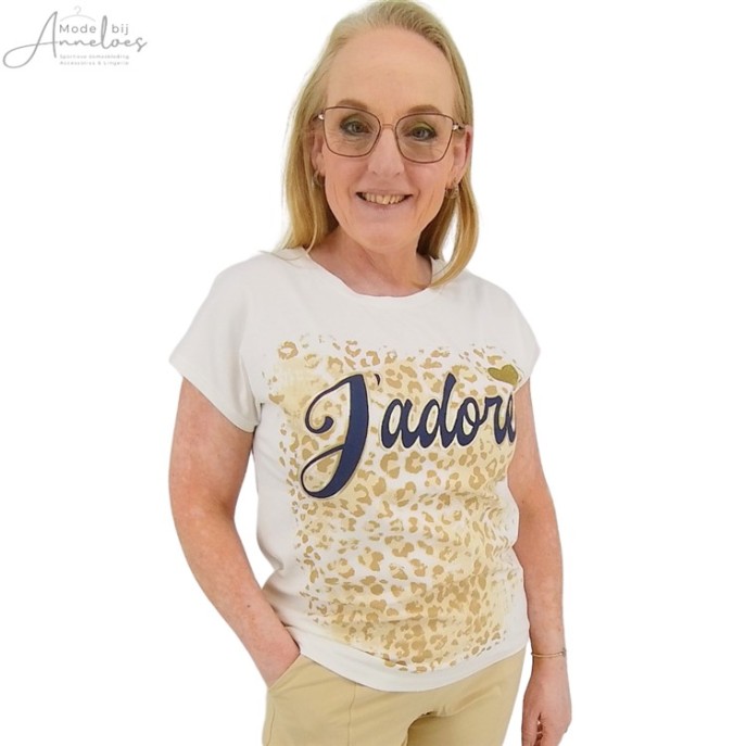 Enjoy T-shirt 155592 J'adore KM Ecru