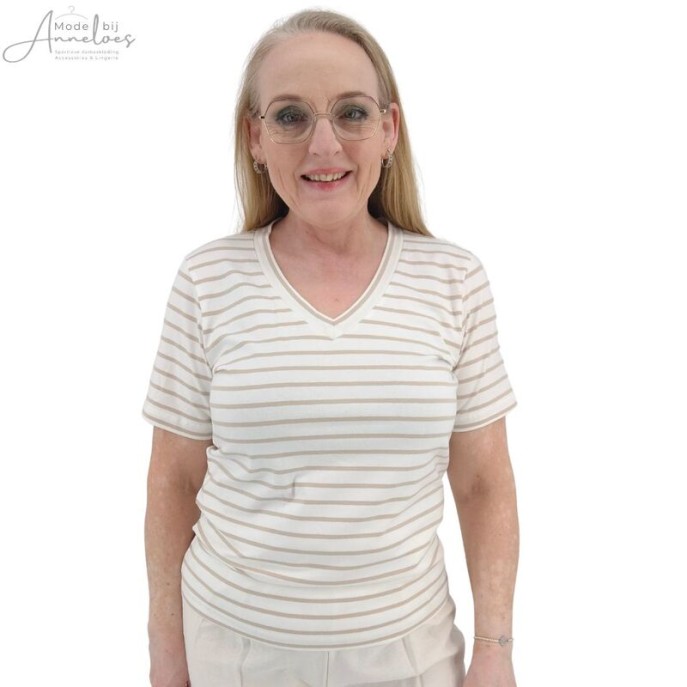 Enjoy T-shirt KM streep Zand