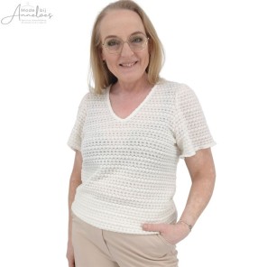 Enjoy Pullover KM crochet ecru