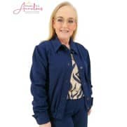Enjoy Bomber jasje ribbel Indigo Enjoy Bomber jasje ribbel Indigo