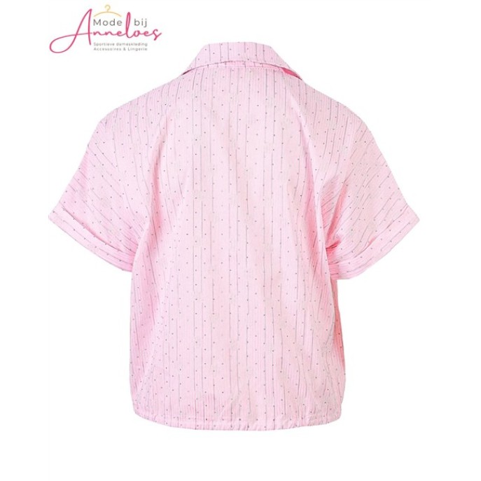 Enjoy Blouse strepen/strass 503621 rose