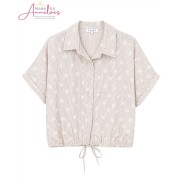 Blouse KM strepen/st - Zand