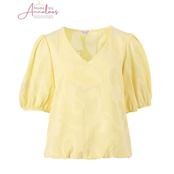 Enjoy Blouson korte pofmouw 127635 Geel