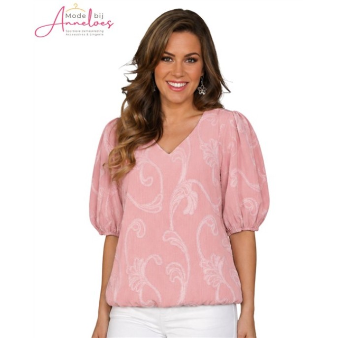 Enjoy Blouson korte pofmouw 127635 Pink