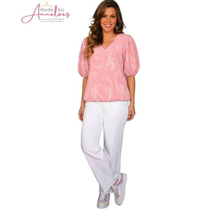 Enjoy Blouson korte pofmouw 127635 Pink