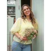 Enjoy Blouse borduring 127516 Geel