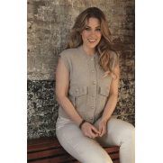Enjoy gebreid Gilet met zakken 507453 Beige