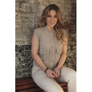 Enjoy gebreid Gilet met zakken 507453 Beige