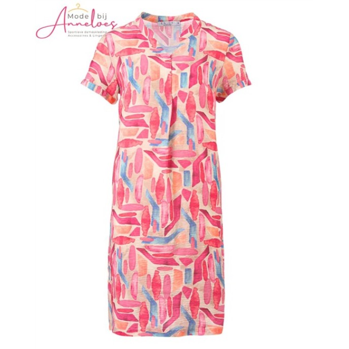 Enjoy Jurk  allover print 882006 Pink