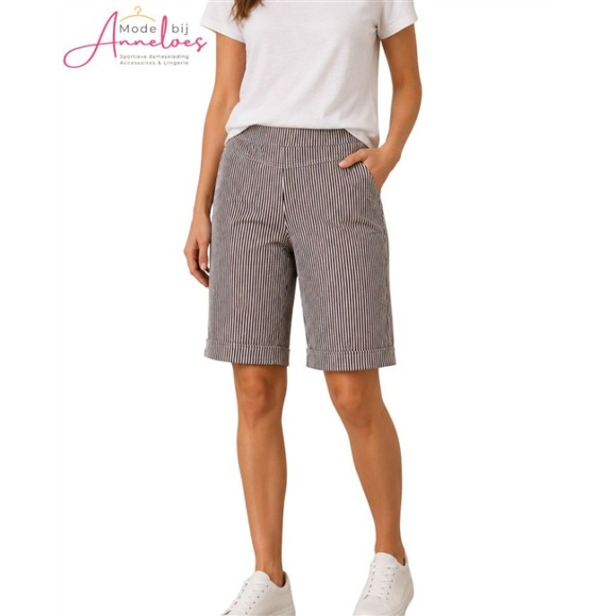 Enjoy Bermuda short strepen 923822 donker bruin Enjoy Bermuda short strepen 923822 donker bruin