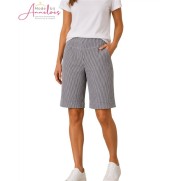 Enjoy Bermuda short strepen 923822 Indigo blauw