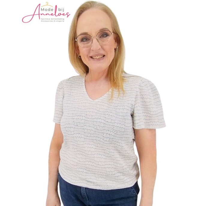 Enjoy blouson streep licht blauw Enjoy blouson streep licht blauw