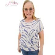 Enjoy tshirt Batik dierenprint 472908 jeans blauw Enjoy tshirt Batik dierenprint 472908 jeans blauw