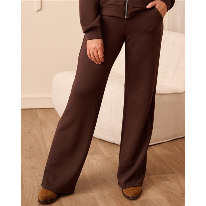 FOS Broek 7343 Ria Uni Donker bruin
