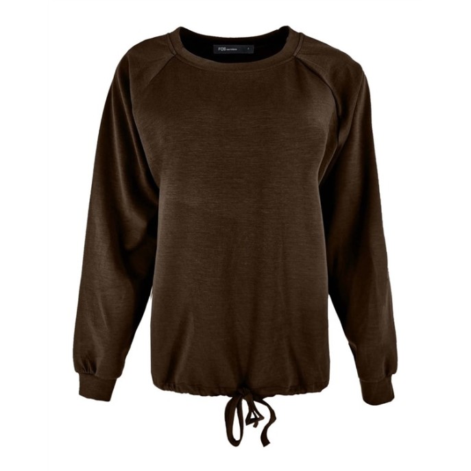 FOS Sweater 7862 Noor Bruin uni FOS Sweater 7862 Noor Bruin uni