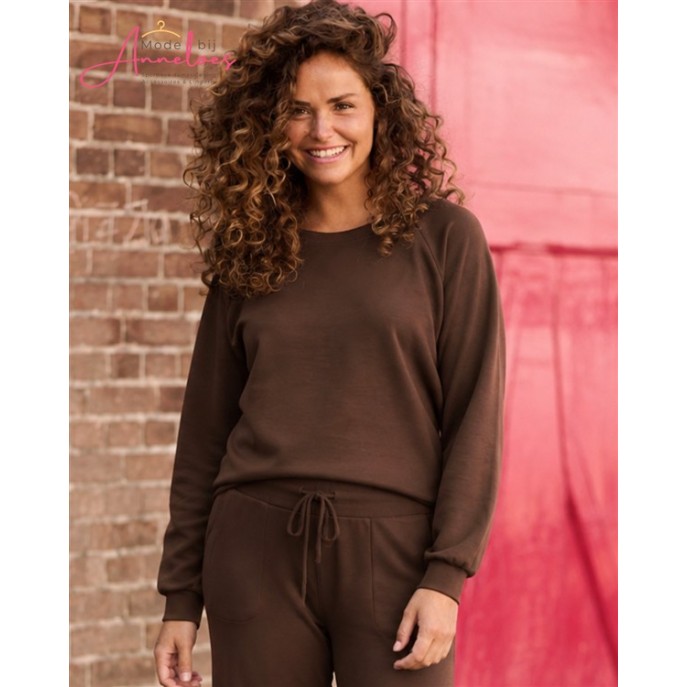 FOS Sweater 7862 Noor Bruin uni FOS Sweater 7862 Noor Bruin uni