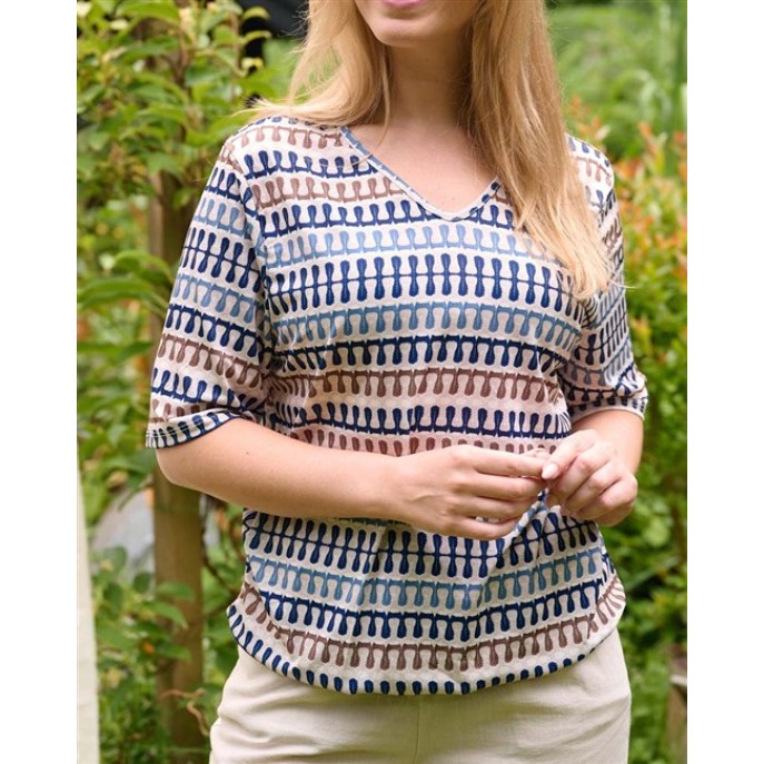 Fos Top Vivi Knit Look - 7842 Navy Fos Top Vivi Knit Look - 7842 Navy