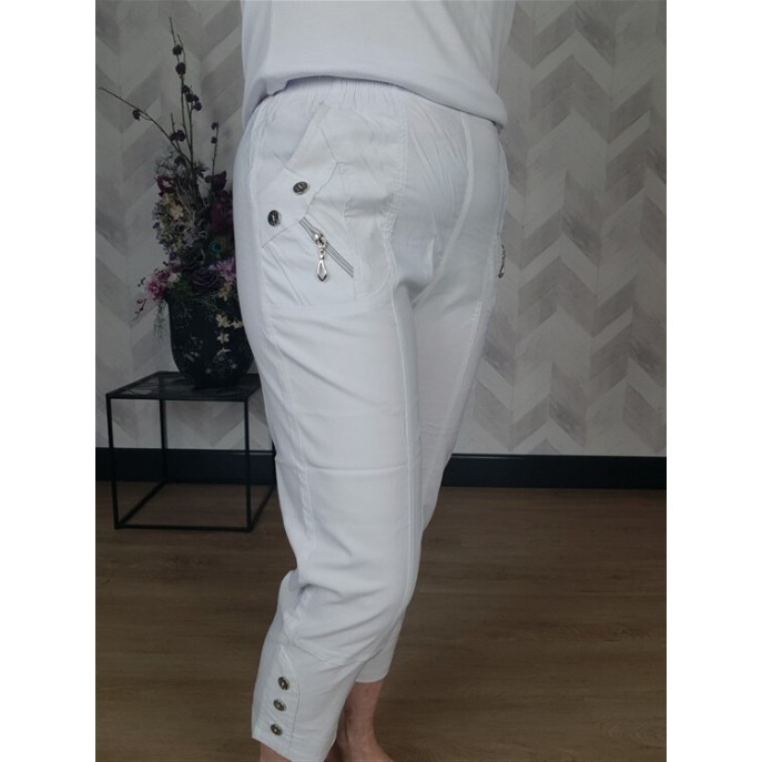Fenzzy Broek capri - Wit