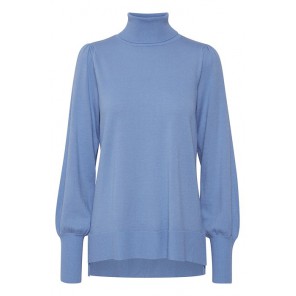 W Pullover col pofmouw - Blauw