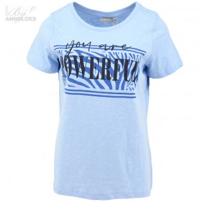 T-shirt KM opdruk - Powder blue