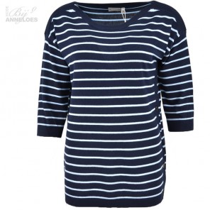 Z Pullover 3/4 streep - Navy blue
