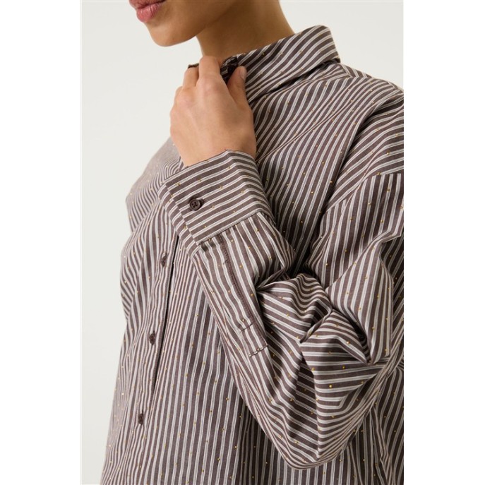 Garica Blouse T260232 streep en glitter Hazel ecru Garica Blouse T260232 streep en glitter Hazel ecru