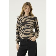 Garcia Pullover animal Antraciet zand Garcia Pullover animal Antraciet zand