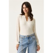 Garcia shirt N260234 Zigzag Off white