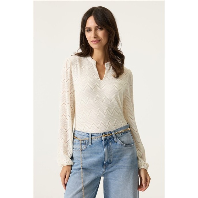 Garcia shirt N260234 Zigzag Off white