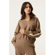 Garcia trui streep N260262 soft Taupe Garcia trui streep N260262 soft Taupe