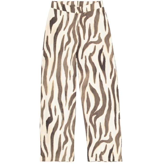 Garcia Broek Tijger print Q260110 Turteldove Bruin