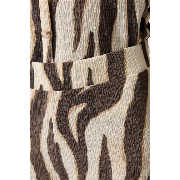 Garcia Broek Tijger print Q260110 Turteldove Bruin