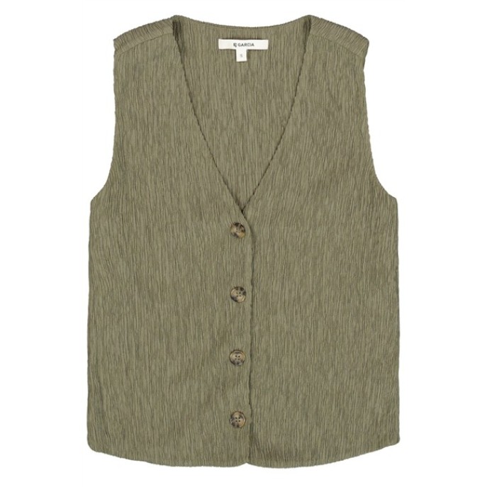 Garcia Geknoopt Gilet R260290 Olive Breeze