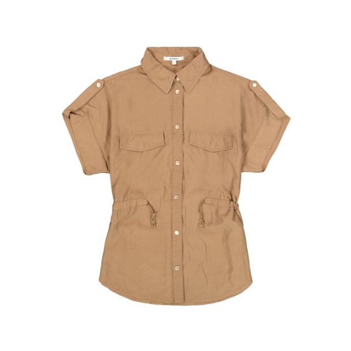Garcia Blouse 260096 Kraag Taupe