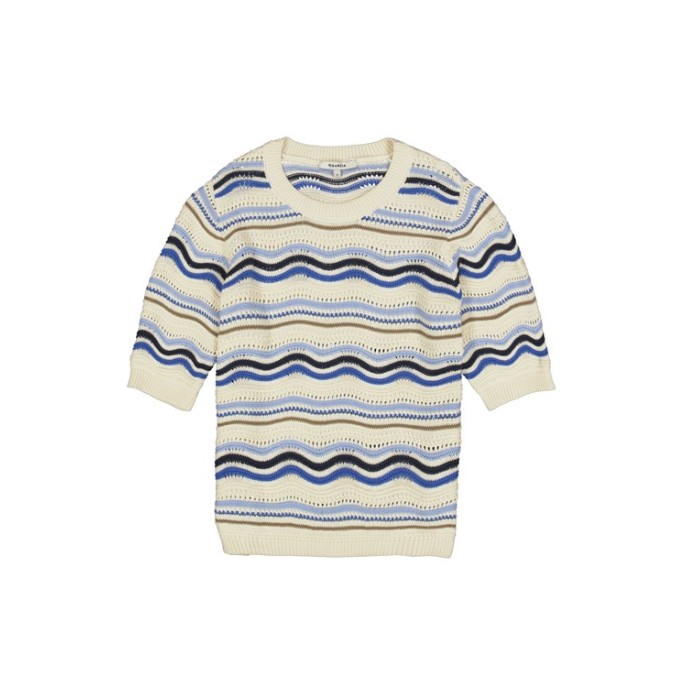 Garcia truitje 260044 golfstreep Blauw multi Garcia truitje 260044 golfstreep Blauw multi