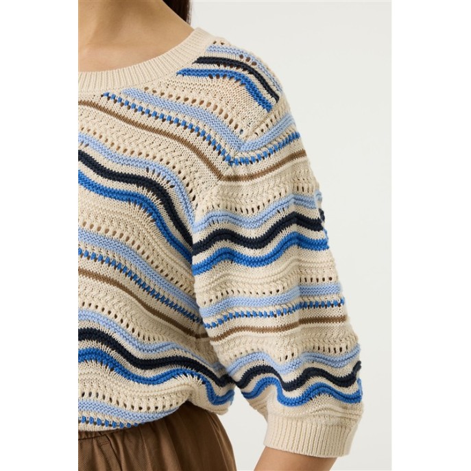 Garcia truitje 260044 golfstreep Blauw multi Garcia truitje 260044 golfstreep Blauw multi