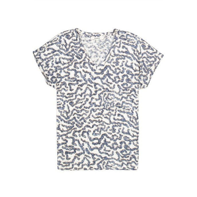 Garica T-shirt O260002 Print vhals Cobalt print Garica T-shirt O260002 Print vhals Cobalt print